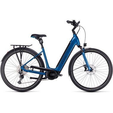 Bicicleta de senderismo eléctrica CUBE SUPREME SPORT HYBRID EXC 625 WAVE Azul 2023 0